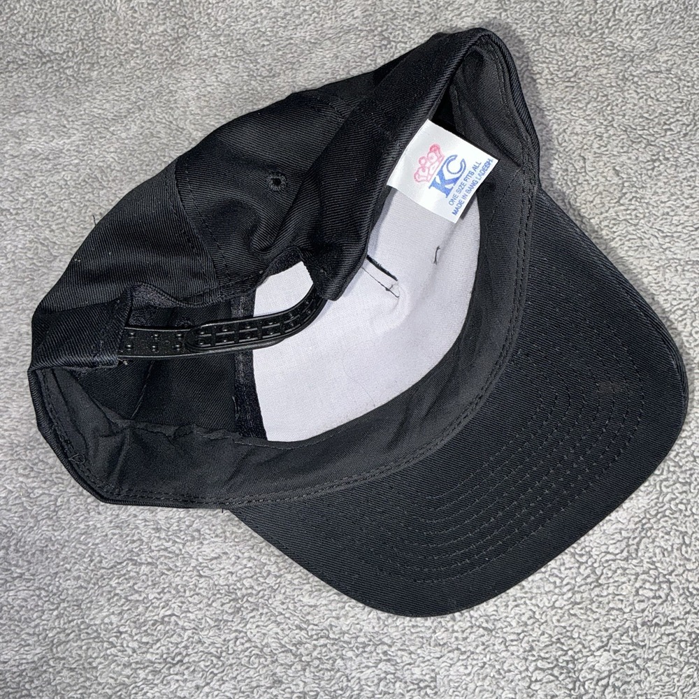 Vintage KC 40 How Sweet It Isn't Hat Cap Snap Back One Size Black Mens 80s 90s - Picture 3 of 4